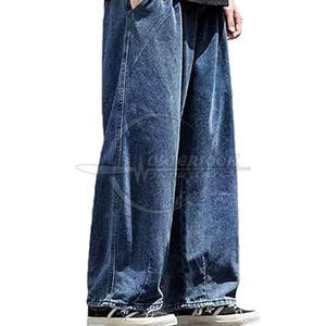 Pantalon en jean à jambes larges sur mesure pour hommes Taux de vente total 2025 Vêtements décontractés pour hommes à vendre en taille adulte - Product Image 1