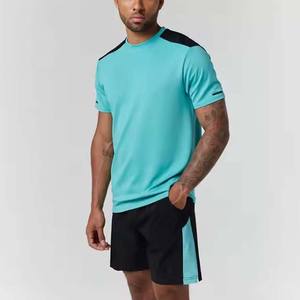 Meilleure vente Ensemble t-shirt et short en éponge deux pièces décontracté et respirant avec logo personnalisé pour hommes à bas prix quantité minimale de commande pour l'été - Product Image 5