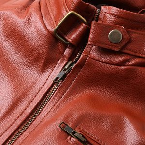 Veste de motard en cuir véritable en peau de mouton aniline à fermeture éclair marron lavande pour hommes avec doublure en viscose matelassée et veste intérieure pour hommes - Product Image 5