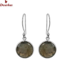 Elégant S925 Sterling Silver Labradite Stone Jewelry Set Bezel Setting Drop Earrings for Engagement Anniversary Party Gift - Product Image 2
