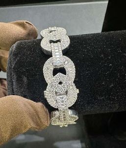 VVS Moissanite 925 Sterling <b>Silver</b> 14MM <b>Bracelet</b> 8-Inch Fine Pendants & <b>Charms</b> - Product Image 3