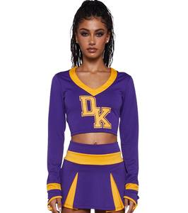 2026 dernières femmes Cheerleading uniforme ensemble personnalisé haut et jupe Cheer tenue OEM ODM usine directe équipe vêtements de sport en gros - Product Image 1