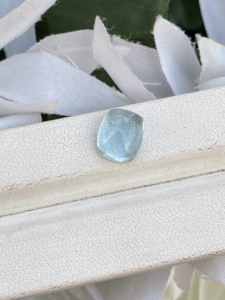 Piedra de cabujones con forma de cojín de Aguamarina de Color superior Natural con buen brillo, piedras preciosas sueltas para hacer joyas de 3,06 quilates - Product Image 2