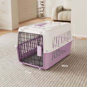 Boîte de transport pour animaux de compagnie approuvée par les compagnies aériennes, <span class=keywords><strong>prix</strong></span> d'usine, boîte de transport portable en plastique avec porte en fil métallique, cage de voyage pour <span class=keywords><strong>chien</strong></span> en gros pour les voyages et les visites chez le vétérinaire - Product Image 5