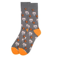 Calcetines deportivos para hombre y mujer con estampado de baloncesto y logotipo personalizado, calcetines con punta y tacón en contraste, cómodos y activos, venta al por mayor