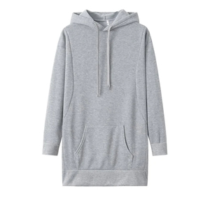 Sudadera gruesa de manga larga suelta con capucha de Color sólido para mujer de alta calidad - Product Image 3