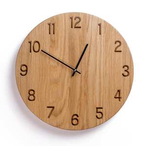 Accessoires pour la maison horloge en bois élégante tenture murale horloges en bois naturel pour la décoration de la chambre - Product Image 2