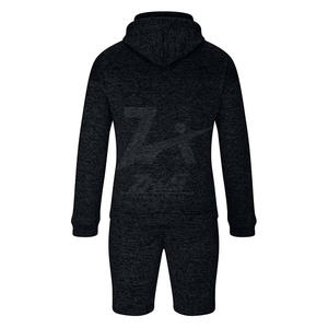 Conjunto de pantalones cortos y Sudadera con capucha de algodón para hombre de estilo sencillo único conjunto de pantalones cortos y Sudadera con capucha informal para hombre con cordón - Product Image 2