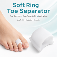 En gros, Anneau séparateur d'orteils en silicone souple, espaceur pour gros orteil, protège-arthrose et séparateur d'orteils superposés pour le soin quotidien des pieds