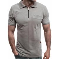 T-shirts d'été décontractés pour hommes, grande taille, respirants, imprimés ou unis, à manches courtes, style hip-hop, 100 % coton, streetwear, avec fermeture éclair frontale