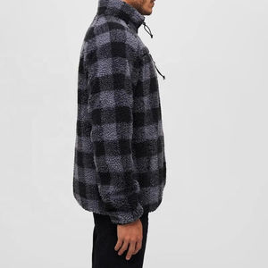 Nouvelle arrivée vente chaude personnalisé réversible avant vêtements d'hiver décontracté toile et nylon coupe-vent Sherpa polaire veste pour unisexe - Product Image 5