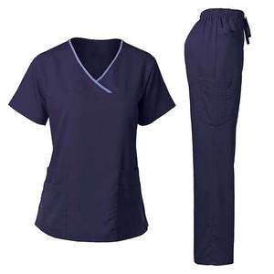Uniformes médicos y hospitalarios ligeros para correr para mujer con logotipo personalizado, uniformes médicos transpirables de poliéster y LICRA para enfermera, conjuntos de uniformes a la venta - Product Image 6