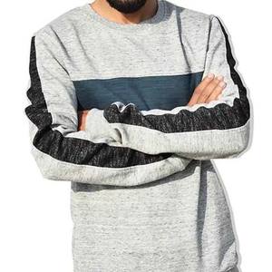 Sweatshirts New Design Plus Size Slim Fit Plain <b>Man</b> 100%Cotton Block Color Crewneck Winter Wear Long Sleeves Casual Sweatshirt - Product Image 4