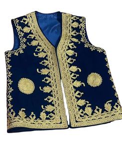 Gilet traditionnel afghan pour homme, fait main, ethnique, sans manches, été, séchage rapide, respirant, mariage, festival, formel - Product Image 1