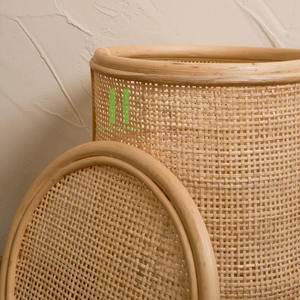 Nueva mesa auxiliar de taburete de ratán hecha a mano ecológica tradicional con cesta de almacenamiento de muebles de sala de estar de Vietnam - Product Image 3