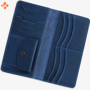 กระเป๋าถือหนังแท้ชั้นหนึ่งสำหรับผู้ชายกระเป๋าถือดีไซน์ยาวพร้อมฝาปิดเปิดโพลีเอสเตอร์ - Product Image 3