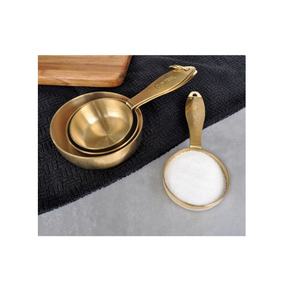 Tasses à mesurer en laiton cuillère à café Mini poignée tasse cuillère en laiton échelle de mesure cuillère ou cuisson cuillères de cuisson - Product Image 5