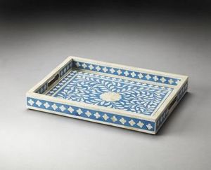 Plateau Meena en bois pur pour café présentoir de plateau de service personnalisable pour les mariages hôtels restaurants rétro décor à la maison idéal - Product Image 3