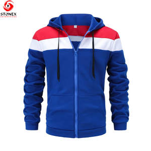 Sweat à capuche zippé pour homme au design unique - 100% coton polaire, service OEM, 2 pièces, respirant, séchage rapide - Product Image 2