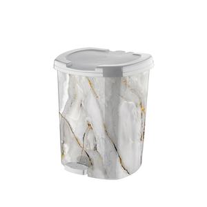 Poubelle à pédale en plastique à motifs NO 3, 13000 ml, poubelle ménagère avec couvercle, poubelle à pédale pour cuisine et salle de bain - Product Image 5