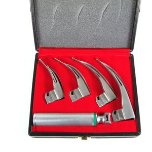 Premium Quality Macintosh Laryngoscope Set 3 Blades Fiber <b>Optic</b> Customizable German Stainless Steel Manual Power Source - Product Image 3