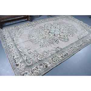 Alfombra Turca Vintage de 5.9x10.2 pies (180x310 cm), Alfombra Gris Ombré - Product Image 2