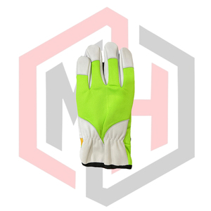 Gants de mécanicien en cuir fendu personnalisés avec des caractéristiques anti-vibrations, antidérapantes et sans poudre pour le jardinage et l'usage général - Product Image 3