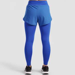Leggings Cortos de Compresión Elásticos en Color Azul Eléctrico - Product Image 2
