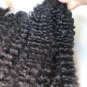 Extensions de cheveux humains vierges vietnamiens bruts de couleur naturelle bouclée birmane de haute qualité Double trame de Machine avec expédition rapide - Product Image 3