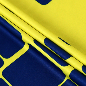 Camiseta de fútbol americano totalmente personalizable, camiseta de fútbol americano azul y amarilla de malla personalizada, venta al por mayor - Product Image 2