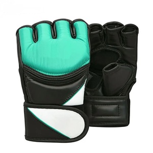 Guantes de boxeo de medio Dedo de cuero profesional GAF Guantes de Sparring MMA con logotipo personalizado para hombres y mujeres Tallas 8oz - Product Image 2