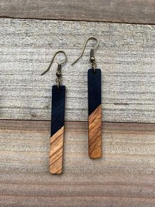 SCI ยอดนิยมแมวบนดวงจันทร์ต่างหูไม้กระดุมตะกร้าห้อยต่างหูไม้ที่มีสีสันเห็ดข้ามกระต่ายไข่ต่างหูต่ํา Moq - Product Image 5