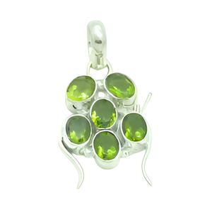 Colgante de Plata de Ley 925 con Piedra Preciosa de Peridoto Verde de Forma Ovalada, Colgante Clásico y Moderno para Regalo, Compromiso y Fiesta - Product Image 4
