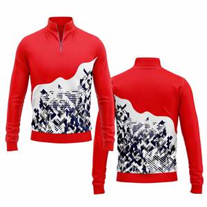 Chaqueta de gimnasio con cremallera de cuarto duradero personalizado para hombres y mujeres, ropa deportiva para jóvenes, jersey de equipo de secado rápido - Product Image 1