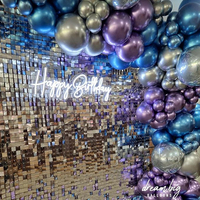 Kit d'arche de ballons brillants MIQI Disco, guirlande de ballons en latex chromé, décorations d'arche de ballons pour anniversaire, fournitures de fête, option de logo personnalisé