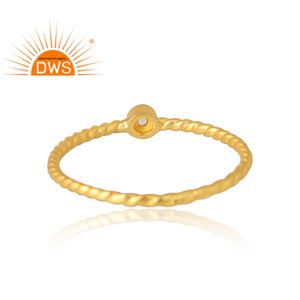 Stylish Design Sterling <b>Silver</b> 18K Gold Plated Natural Ethiopian <b>Opal</b> Gemstone <b>Ring</b> for Women Custom Design Jewelry Manufacturer - Product Image 2