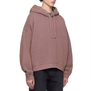 Fabricants de sweats à capuche personnalisés Sweat à capuche uni vierge OEM ODM épais poids lourd 500 GSM Drop Shoulder Sweats à capuche surdimensionnés - Product Image 2