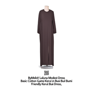 Bymeldev laluna ชุดเดรสเรียบง่ายผ้าฝ้ายลายหมากรุกชุดเดรส kerut busui bumil เป็นมิตร - Product Image 2