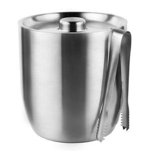Lowest Price Stainless Steel Metal Ice Bucket with Tong for Chilled <b>Drinks</b> and Easy Serving Metal <b>Cooler</b> - Product Image 1