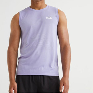 Camiseta sin mangas de algodón tejido premium, transpirable, con cuello redondo, para gimnasio, fitness, entrenamiento informal de verano y uso diario para hombre. - Product Image 2