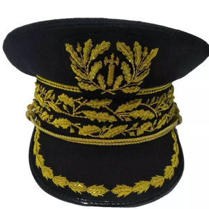 New 2023 High Quality Custom Officer <b>Peak</b> <b>Cap</b> Head Wear Wholesale Officer Peaked Hat With Bullion Badge Bullion Visor <b>peak</b> <b>Cap</b> - Product Image 6