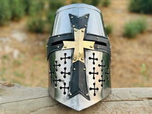 Casco Vikingo de Acero Inoxidable, Grado Industrial, para Disfraces de Defensa DIY - Product Image 2