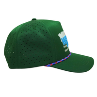 Casquettes de baseball en tissu éponge brodées sur mesure de haute qualité, fabriquées au Vietnam, respirantes avec trous découpés, style décontracté, sportif, hip-hop, avec cordon en nylon