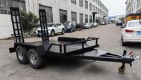 Trailer ATV 4 Roda Kapasitas 3500kg untuk Robot Pemadam Kebakaran dan Excavator Dengan Tangga Naik