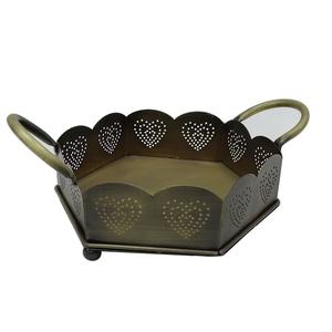 Plateau de service en métal de taille personnalisée grand plateau rectangulaire ou rond en bois acier acrylique laiton décoratif à usage domestique - Product Image 1