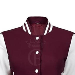 แจ็กเก็ตเลตเตอร์แมนของผู้หญิงเสื้อครอปแบบสั้นระบายอากาศได้ดีแจ็คเก็ตสีพื้นเสื้อครอปเทอร์แมนสำหรับผู้หญิง - Product Image 4