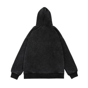 Meilleures ventes Pull-over à capuche à manches longues délavé à l'acide pour hommes avec logo personnalisé Nouveau design Vêtements d'hiver - Product Image 2