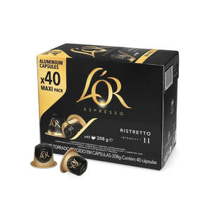 Cápsulas de Espresso LOR Auténticas Decaffeinato Lungo Profondo 10 piezas MOQ Bajo para Vendedores y Revendedores en Línea - Product Image 2