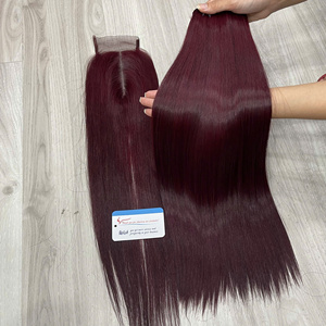 Fournisseur de cheveux naturels, cheveux vietnamiens naturels, extensions de cheveux humains lisses, trame double, couleur de trame - Product Image 3
