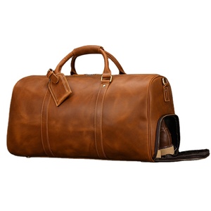 Sac de voyage en cuir véritable imperméable pour homme, grande capacité, léger, personnalisé, de marque - Cadeau vintage tendance pour les affaires - Product Image 4
